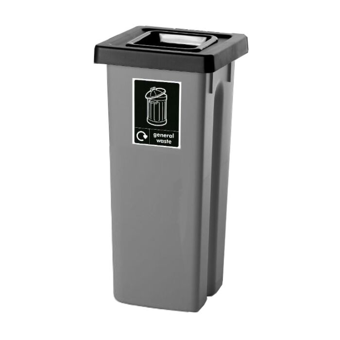 Coloured Lid 50L Office Recycling Bin Package
