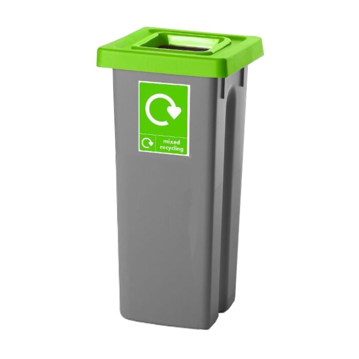 Coloured Lid 50L Office Recycling Bin Package